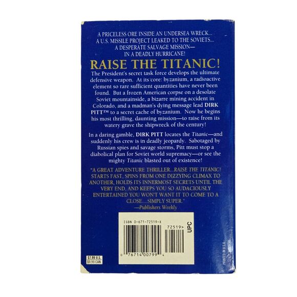 Raise The Titanic! by Clive Cussler - Paperback - A Dirk Pitt Adventure - Picture 2 of 5